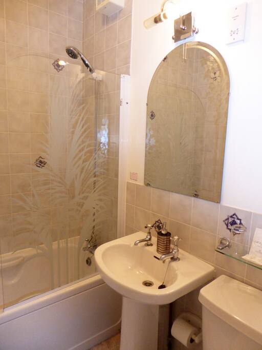 Private bathroom with hot tub