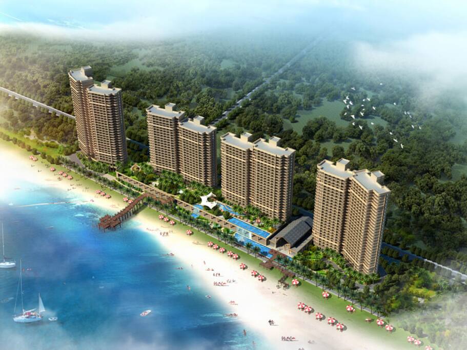 虹海湾鸟瞰图