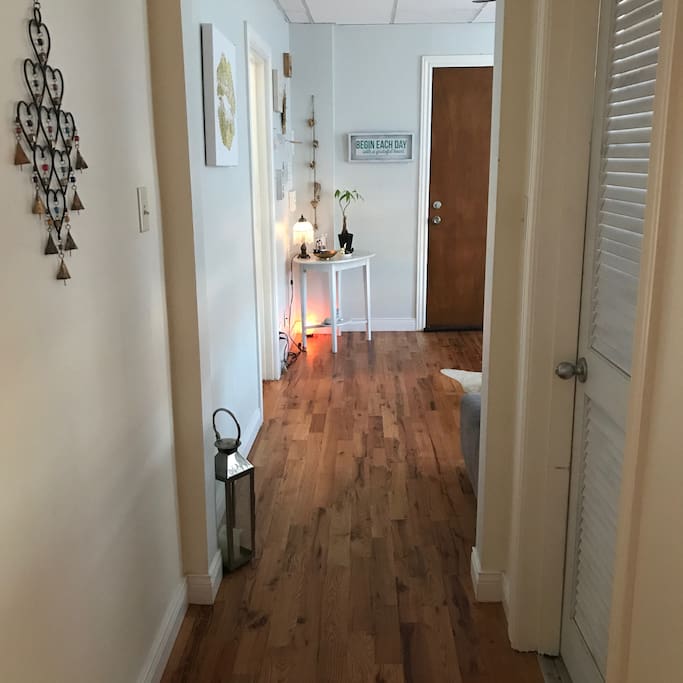 Hallway and side view from the kitchen