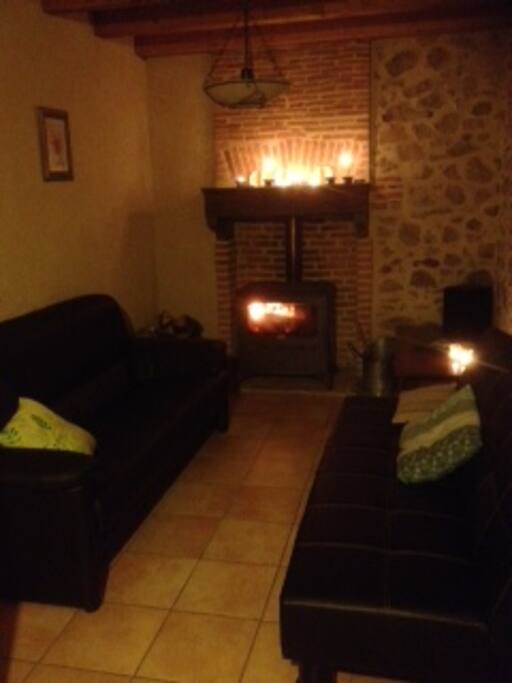Cosy around the fire place