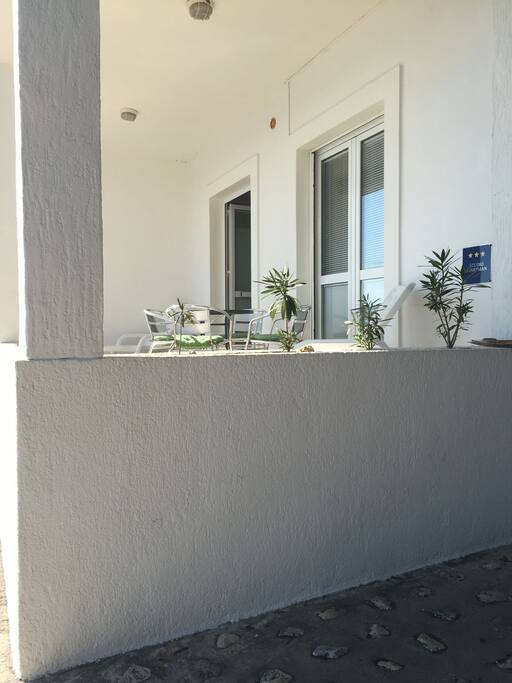 Terrace & front of apartment