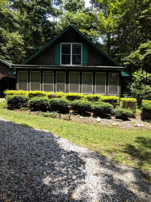 Spacious apartment atop our house in the woods