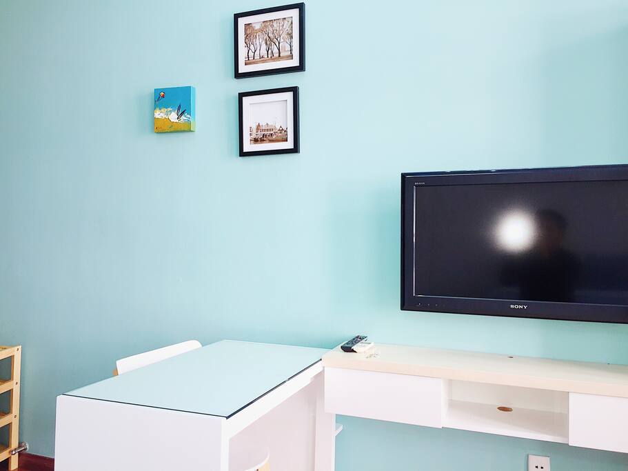 TV and table