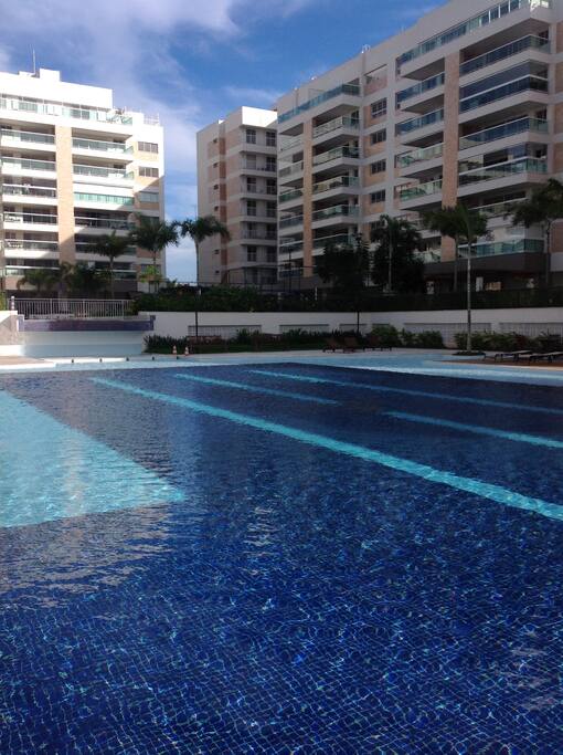 Apartment also overlooks large pool area