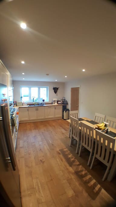 Large dining table that seats 8
