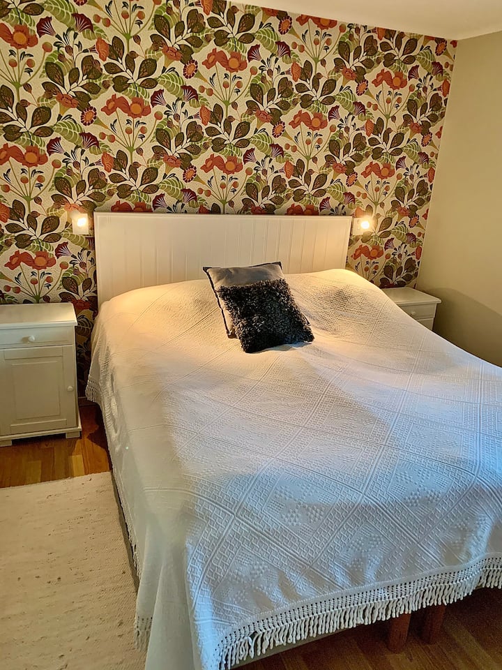 带双人床的卧室。