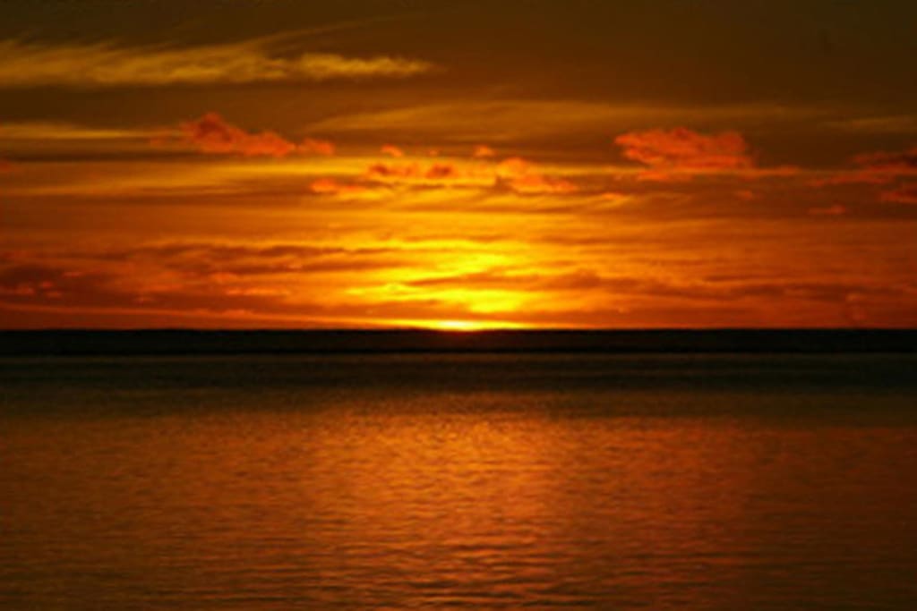 sunset à la plage