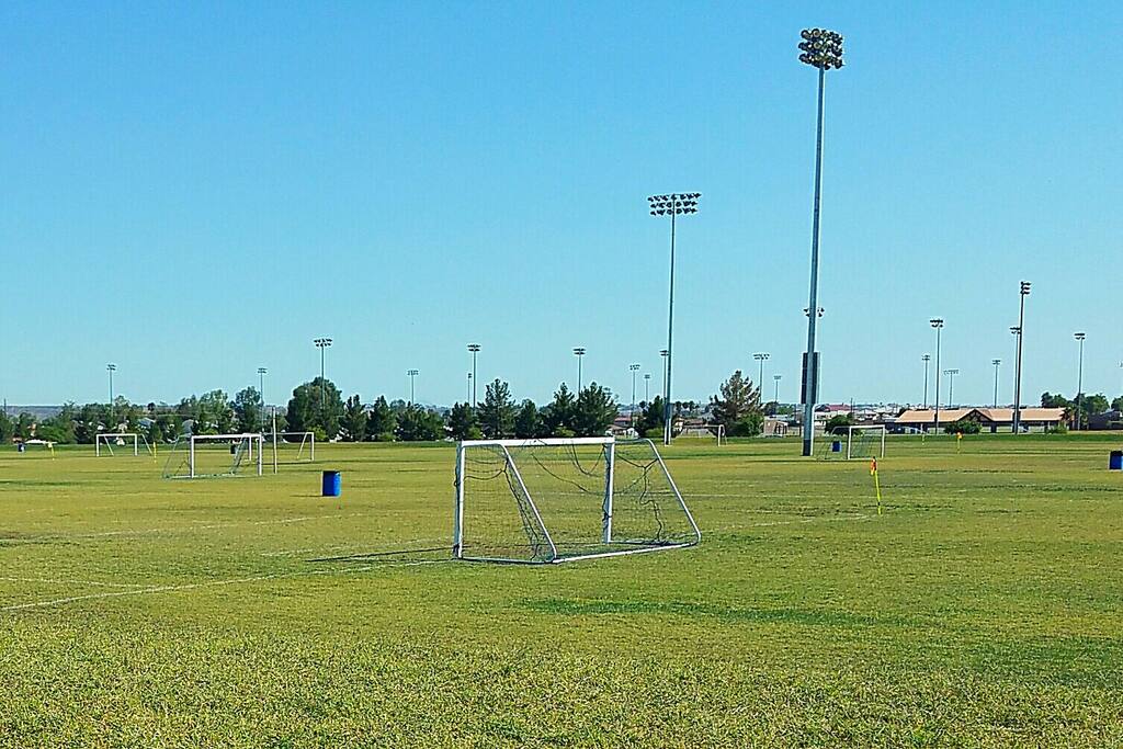 soccer fields directly in front of house