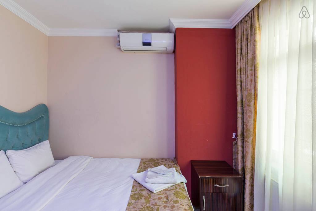 Double bed in master bedroom