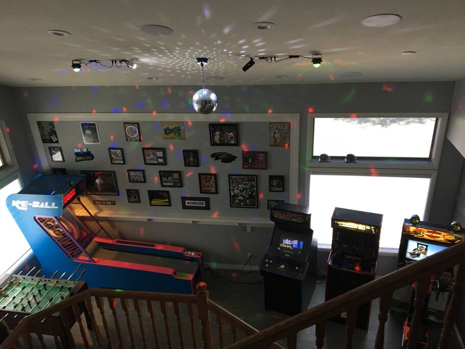 New Disco Ball, party lights, New Bluetooth speaker system for our visitors!