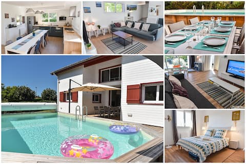 Air-conditioned house for 12 people in Saint-Jean-de-Luz