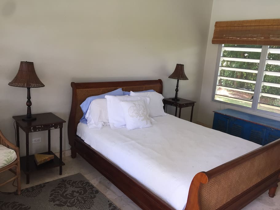 First bedroom-double sized bed with full bath