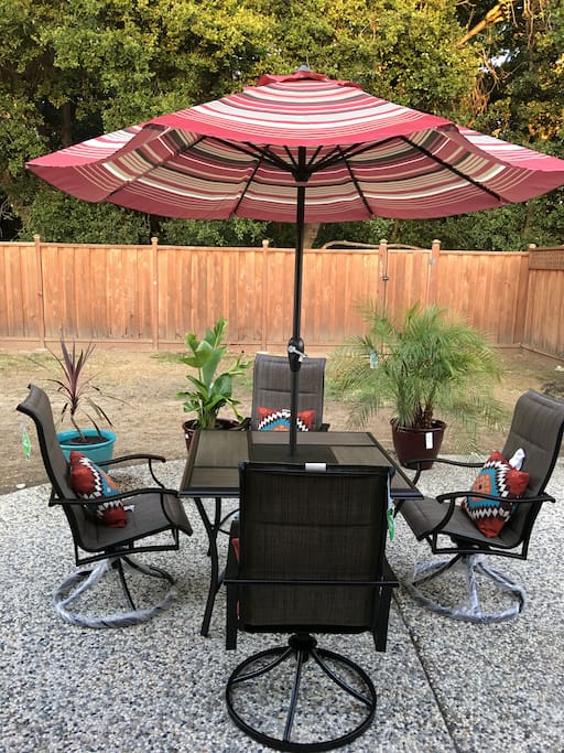 Back Yard with Patio Chairs