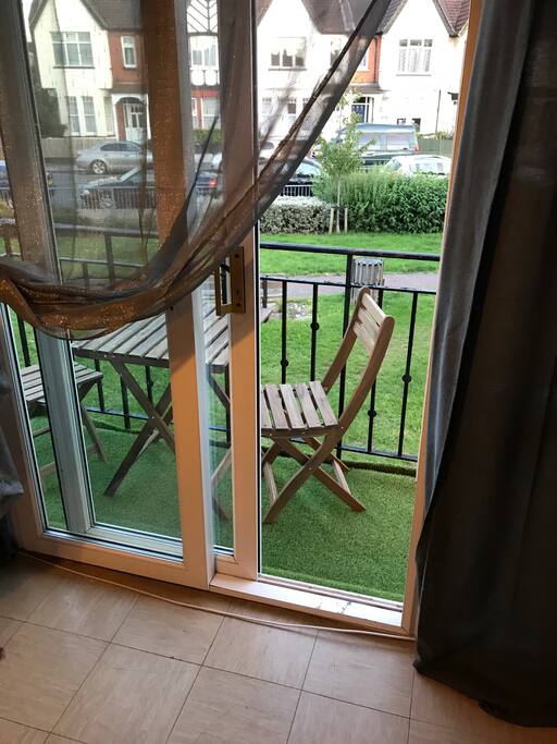 Private Balcony to enjoy afternoon tea and sun and watch the world go by or the cars