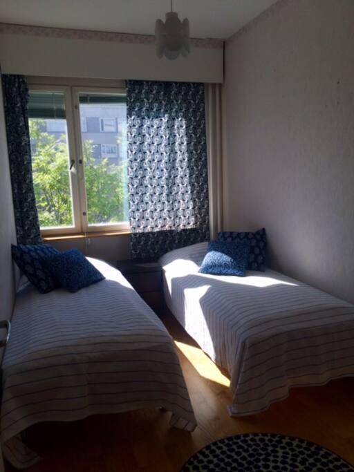 Guest bedroom in the morning sun.