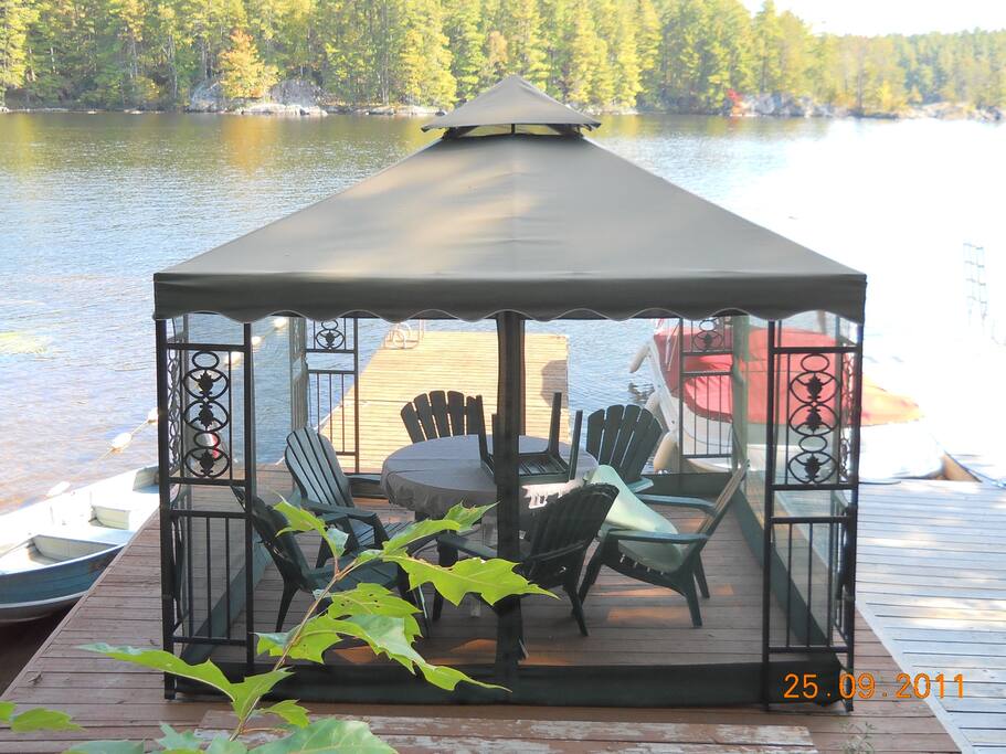 Gazebo on dock
