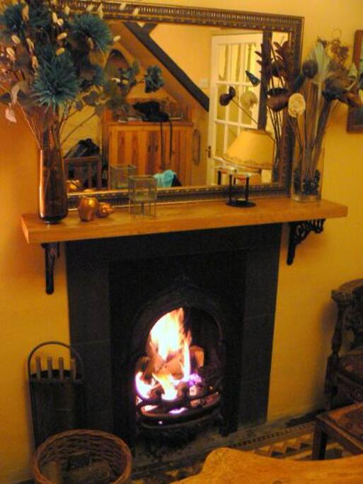 The open fire is welcoming