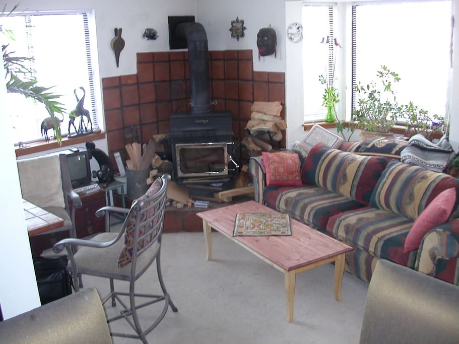 Living area with Wood Burning Stove