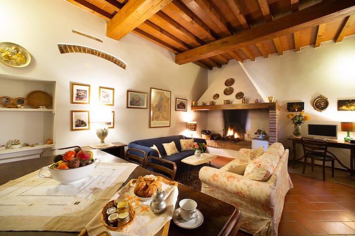  Parte salone con CAMINO 