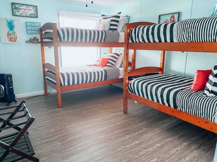 Fun and comfy bunk beds. 