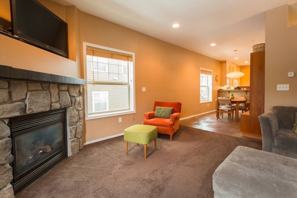 Living Room with gas fireplace