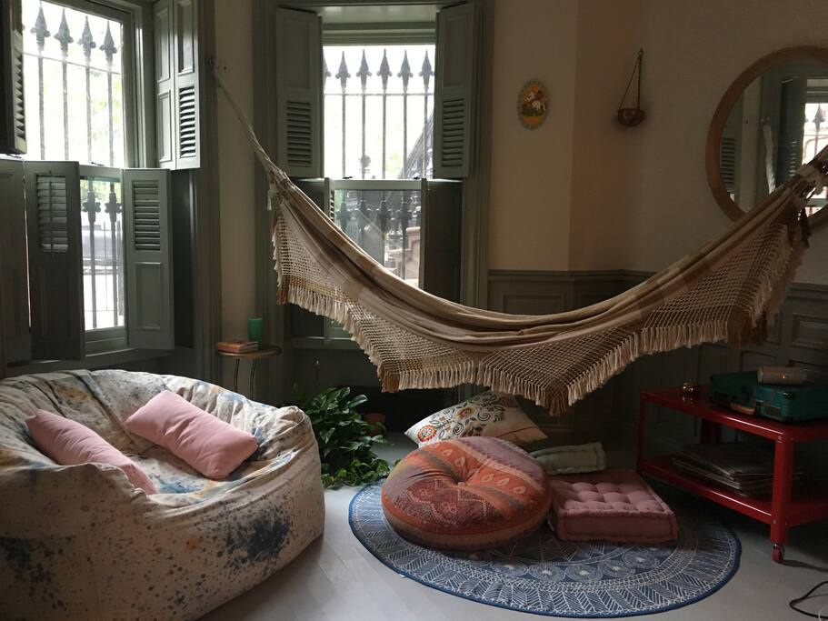 living room with confy space
