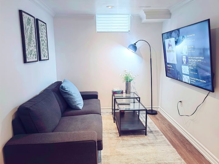 Cozy fully Private 2 bedroom suite with 65”TV Houses for Rent in