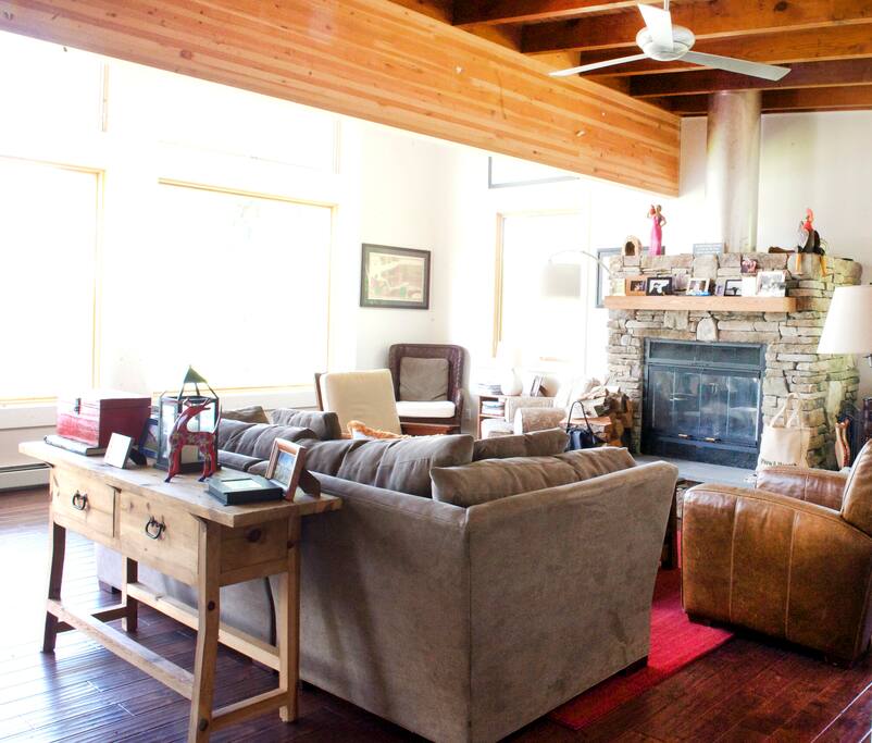 Living room for games, relaxing or a fire in the colder months!