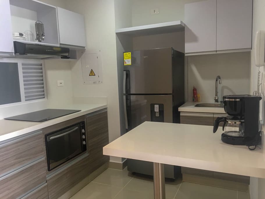 Área cocina bien dorada