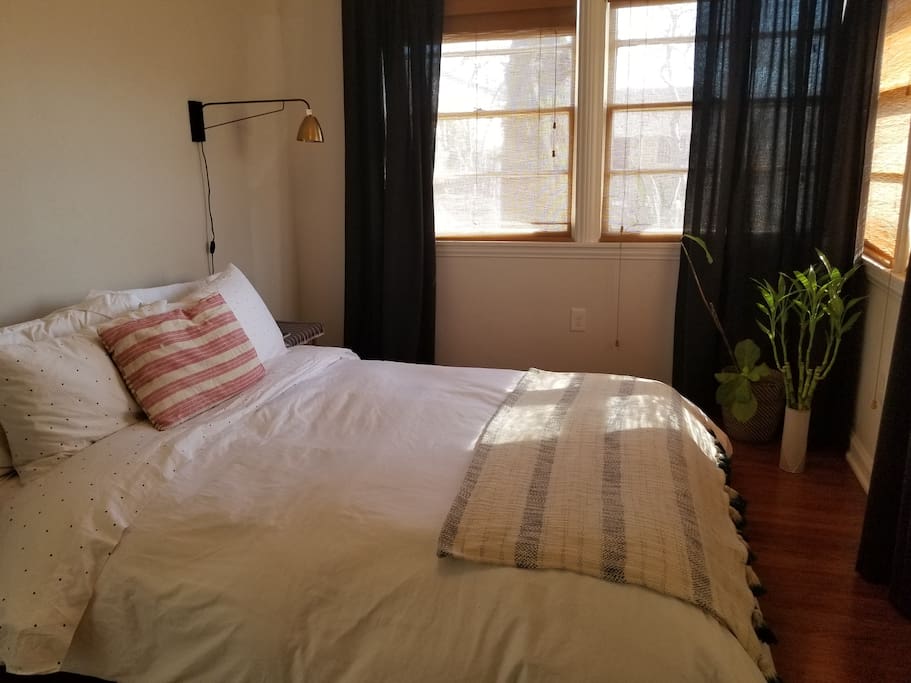 Bedroom with lots of light