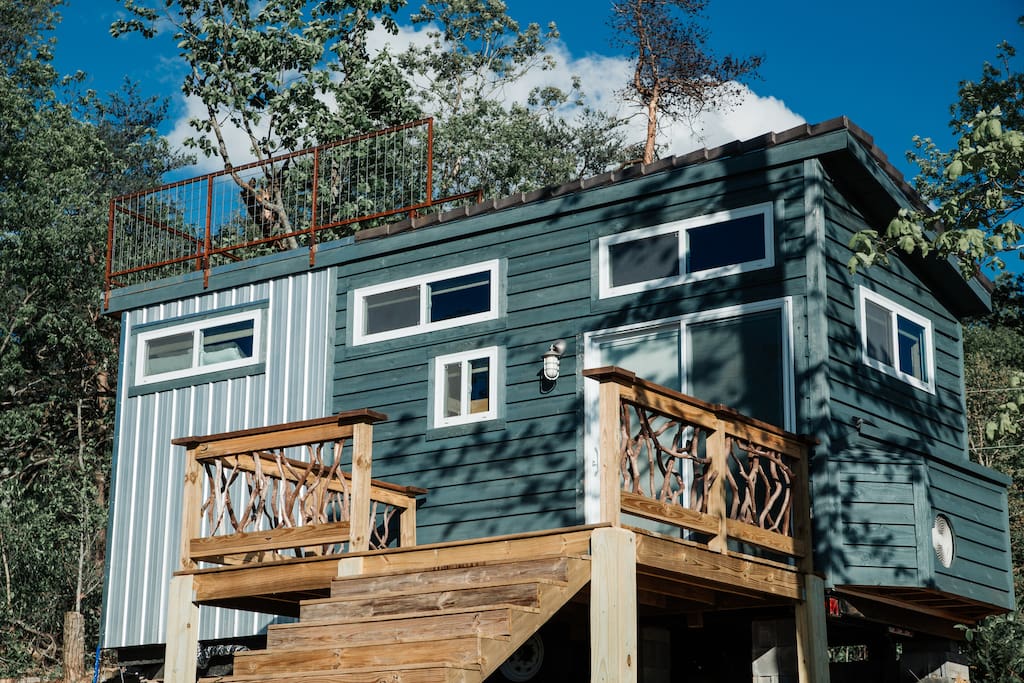 Full size deck completes an outdoor living experience with special Mountain Laurel from Asheville, North Carolina.
