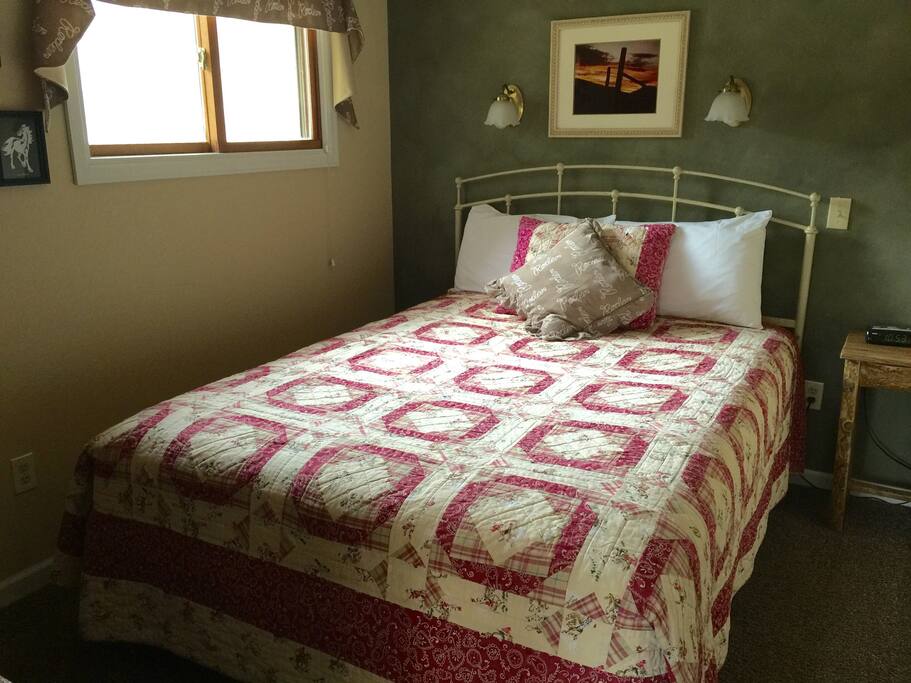 Comfy, queen-sized bed.