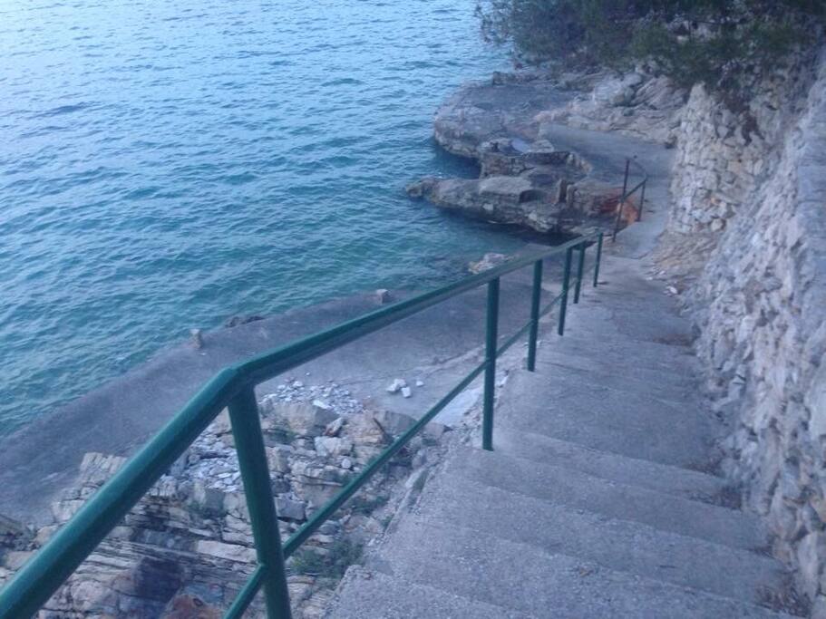 Private beach,3 m from the villa! :)