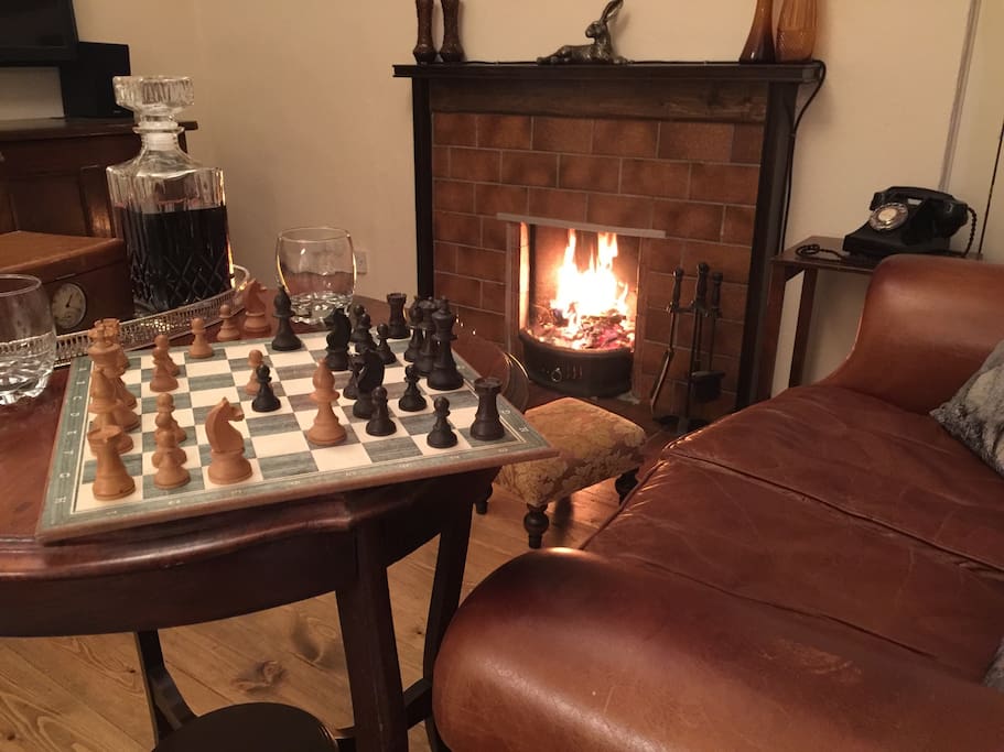 Enjoy the open fire in front of the TV, or perhaps a game of chess, read a book or listen to music.