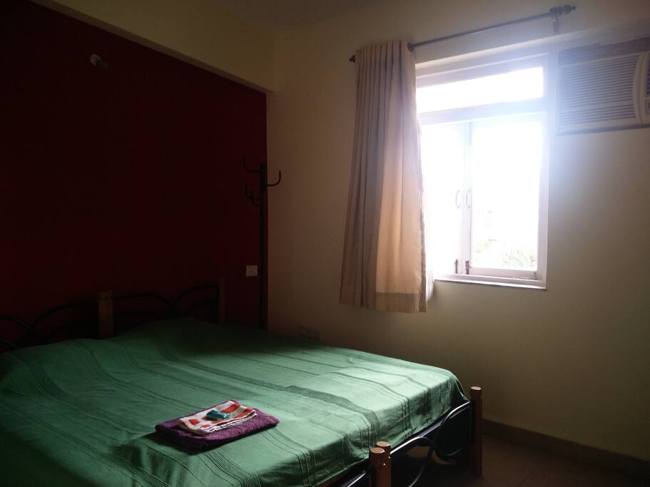 Double bed which can be converted to two single beds, if required