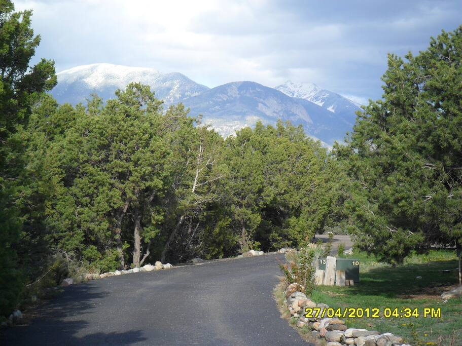 View of mountains from front yard
