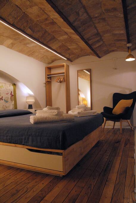 Vista dello spazio letto