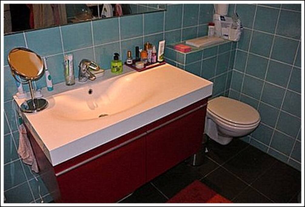 grande salle de bain, douche à l'italienne