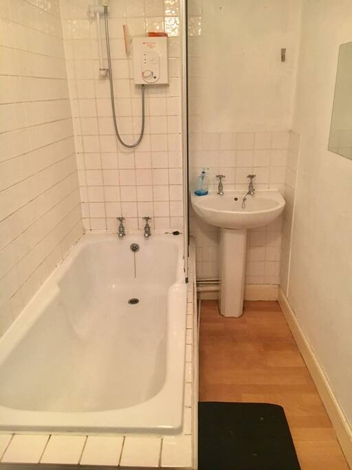 Bathroom and toilet separated.