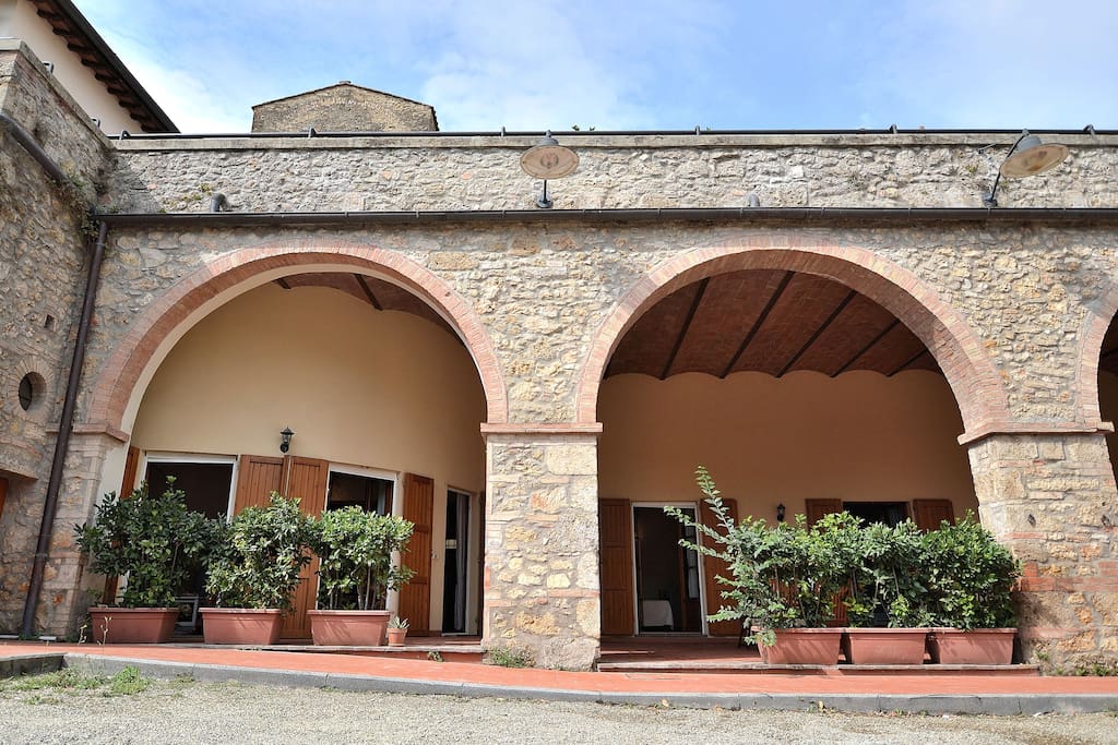 Your apartment inside of the walls of an ancient medieval Fortress in the Chianti area between Florence & Siena