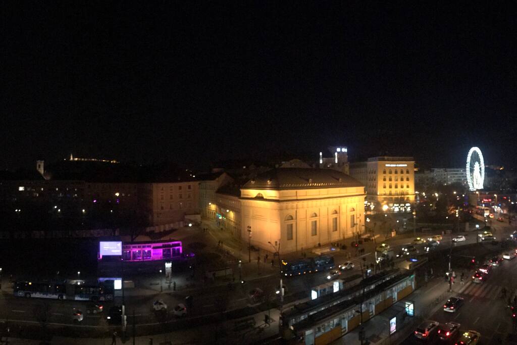 Panoramic view from the room's balcony.