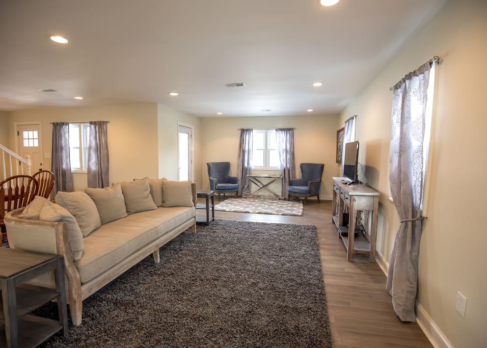 Bright, open living space.
