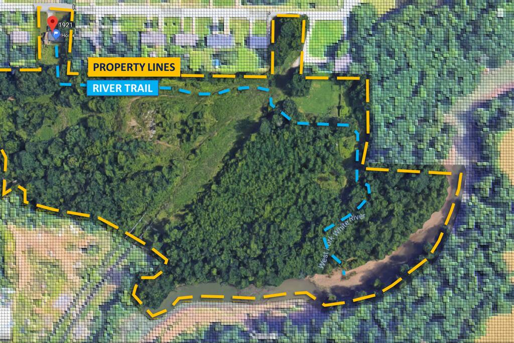 Enjoy a short nature walk across our property to the river's rock beach on the river trail. If you're feeling adventurous, find your own path along ancient four-wheeler trails through the woods.