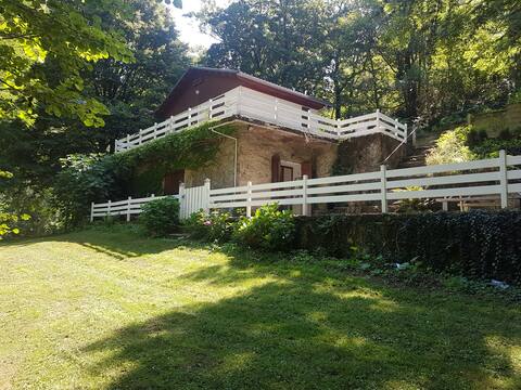 cottage located by the river