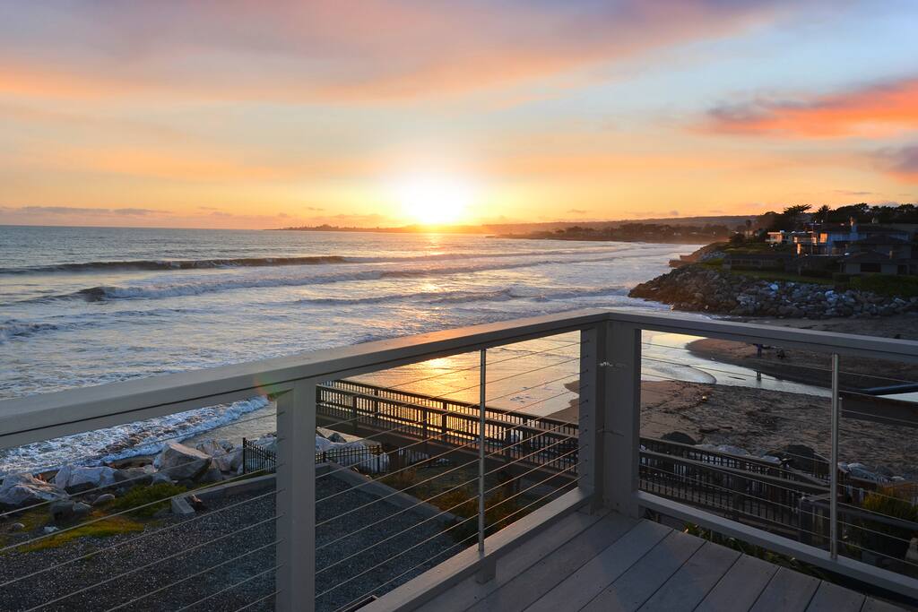 upstairs deck at sunset April, 2017