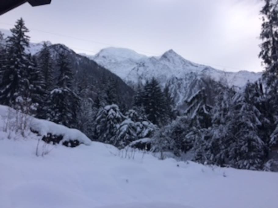 View of Mont Blanc from the porch