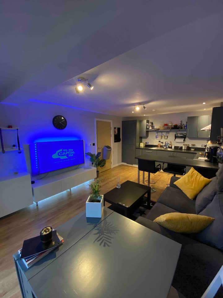 Modern, Top Floor 1 Bedroom Apartment - 卡地夫