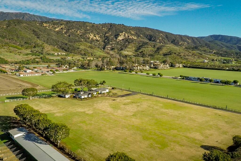 Arial view from the front of the property