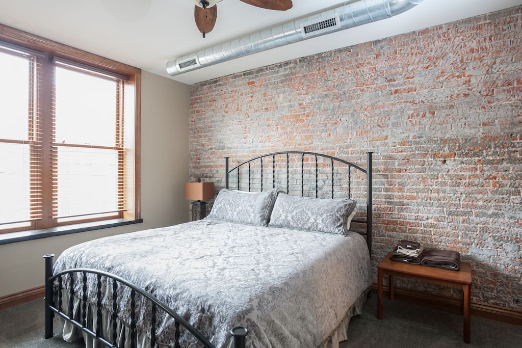 King bed in master bedroom