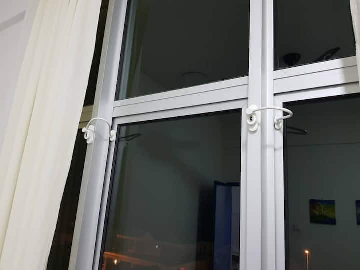 Window child lock installed for safety purpose~
